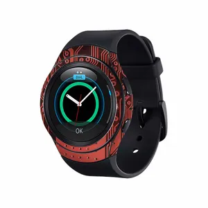 برچسب ماهوت طرح Red_Printed_Circuit_Board مناسب برای ساعت هوشمند سامسونگ Galaxy Gear S2