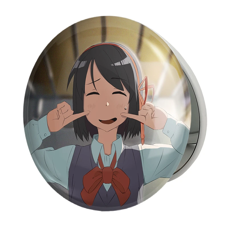 آینه جیبی خندالو طرح میتسویا میامیزو انیمه یورنیم Your Name مدل تاشو کد 16284 