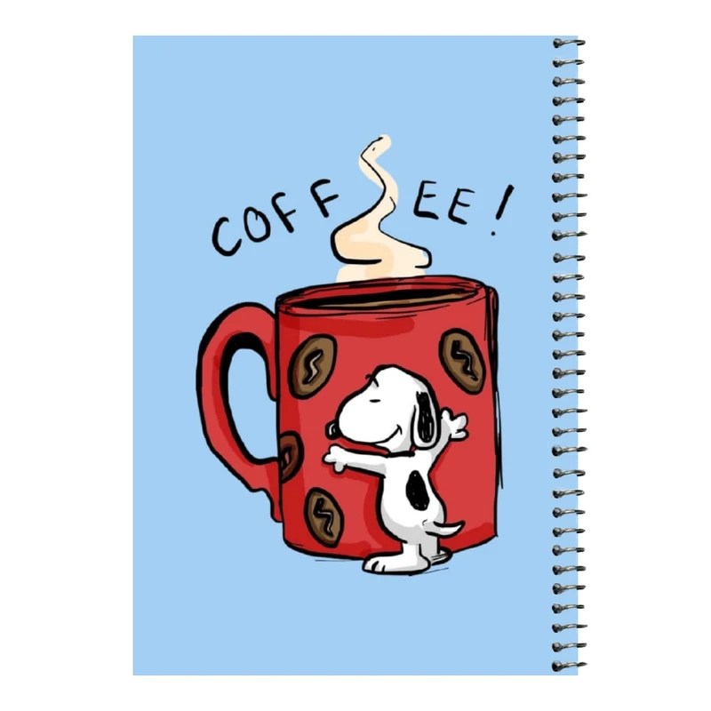 دفتر مشق 80 برگ اس جی مدل اسنوپی و قهوه     