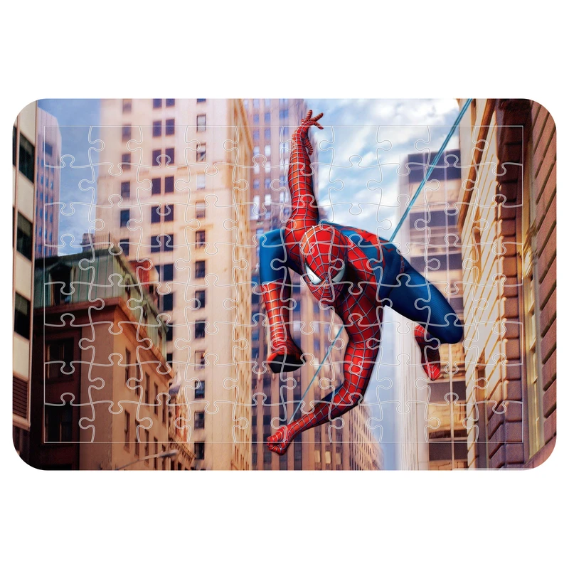 پازل 54 تکه اطلس آبی  طرح کارتون مرد عنکبوتی مدل P1800