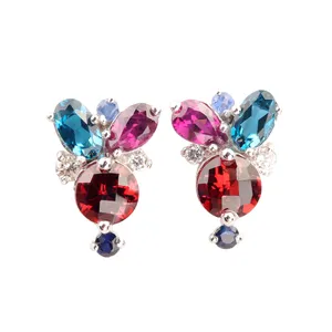 گوشواره طلا جواهرات ژوپی یر مدل N21