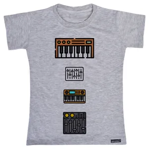 تی شرت آستین کوتاه دخترانه 27 مدل Set Synth Mix کد MH432