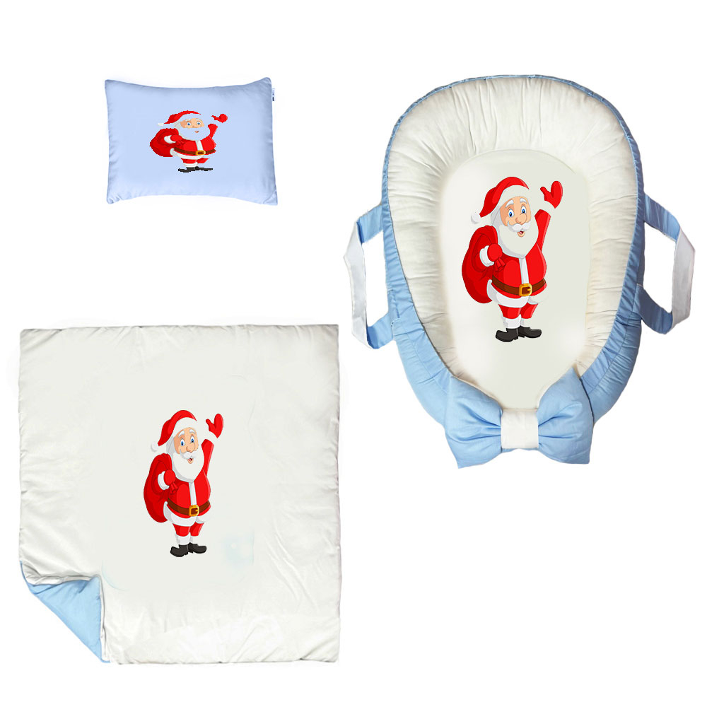 سرویس خواب سه تکه نوزاد ناریکو مدل گارد محافظ دار بابانوئل کد 036