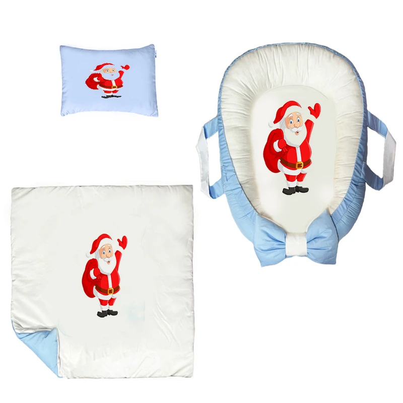 سرویس خواب سه تکه نوزاد ناریکو مدل گارد محافظ دار بابانوئل کد 036