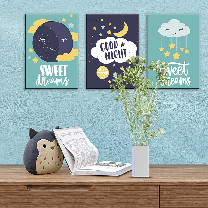 تابلو شاسی لاژید مدل Sweet Dreams مجموعه 3 عددی