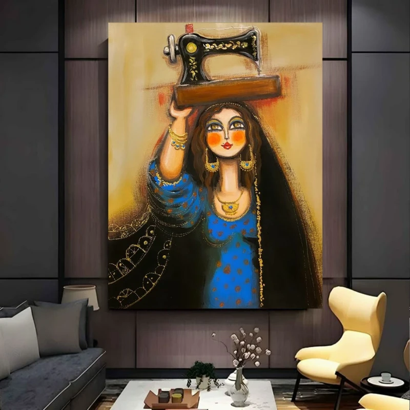 پوستر پارچه ای طرح مخمل نقاشی مینیمال مدل برگ کد FP106442