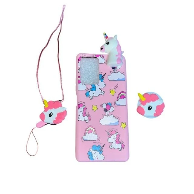 کاور مدل اسب شاخدار کد an25 مناسب برای گوشی موبایل سامسونگ Galaxy S21 ultra به همراه بند و پایه نگهدارنده