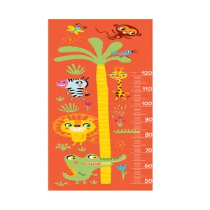 استیکر دیواری کودک مدل  اندازه گیری قد طرح happy animals