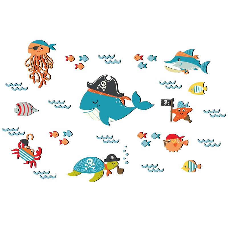 استیکر چوبی باروچین طرح Animal Sea
