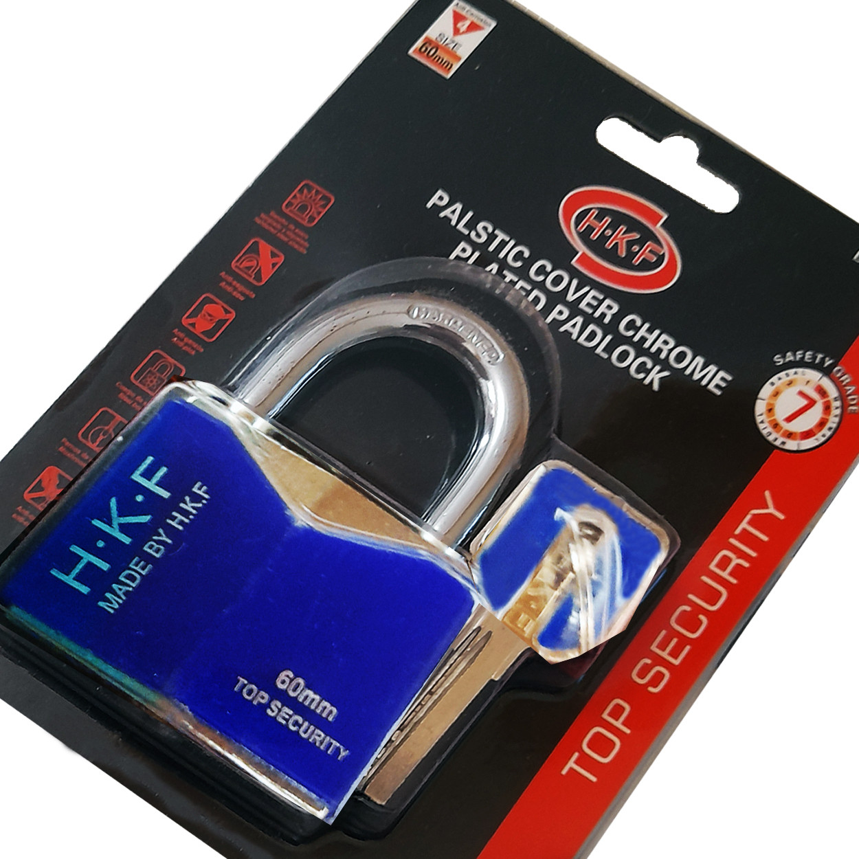 قفل آویز اچ کی اف مدل HT - 6 سایز 60 میلی متر