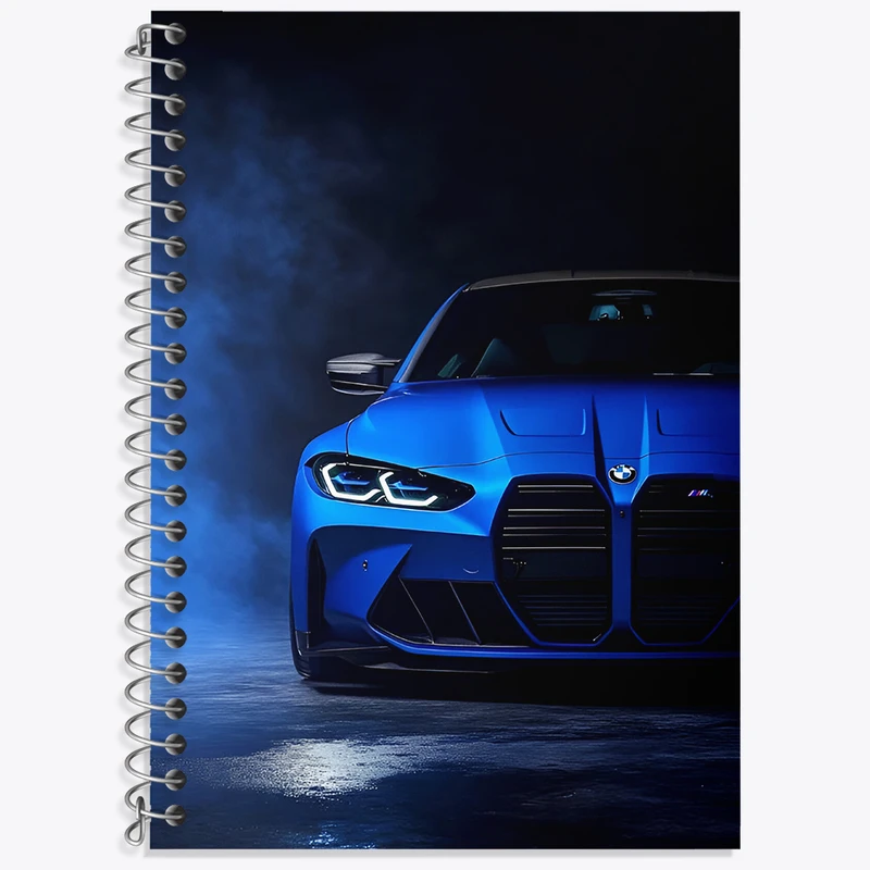 دفتر زبان 50 برگ خندالو مدل دو خط طرح ماشین بی ام دبلیو (BMW) کد N4651