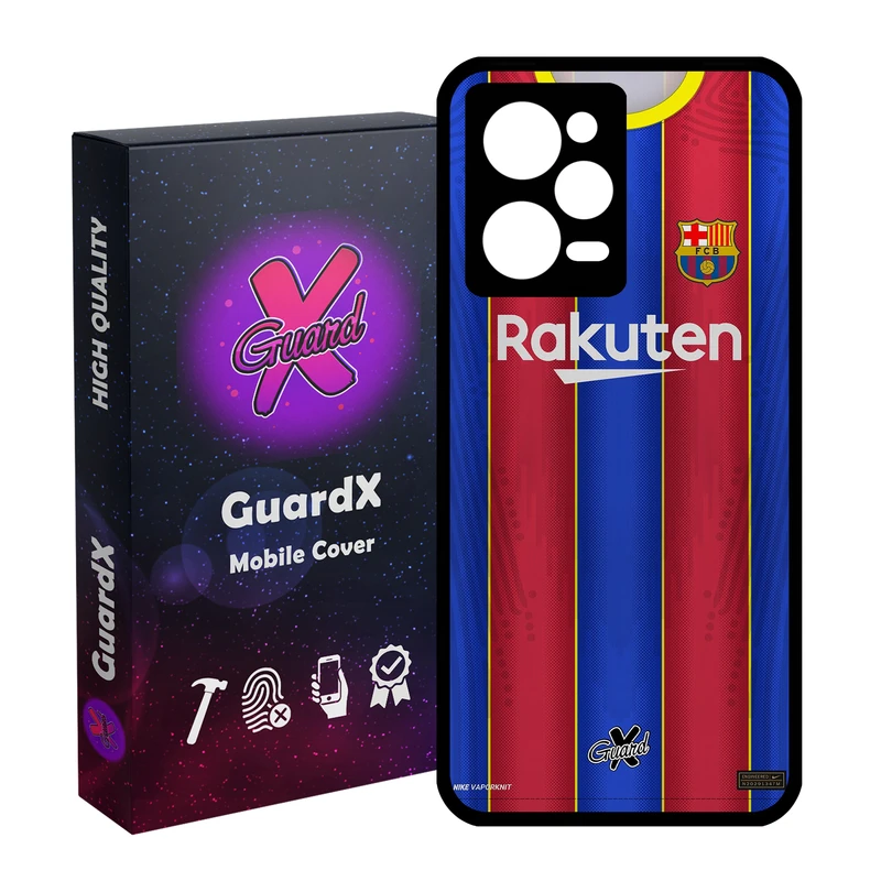 کاور گارد ایکس طرح بارسلونا مدل Glass10228 مناسب برای گوشی موبایل شیائومی Redmi Note 12 Pro 5G/Poco X5 Pro 5G/Note 12 Pro Pro speed