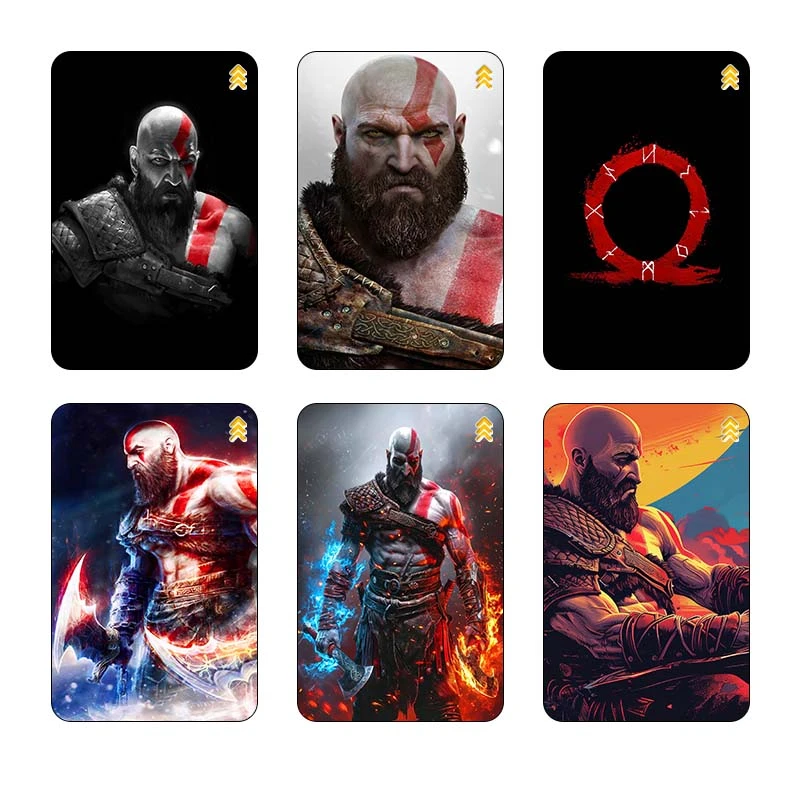 استيکر کارت کارنيکا طرح گاد اف وار God of War کد 33667 مجموعه 6 عددی
