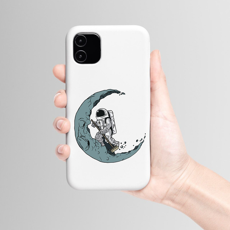 استیکر لپ تاپ و موبایل بووم طرح فضانورد روی ماه کد ER42