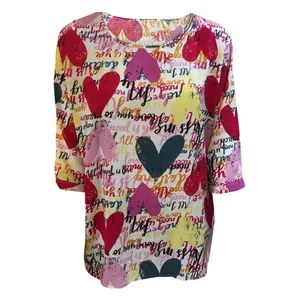 بلوز آستین سه ربع زنانه مدل Dp9091