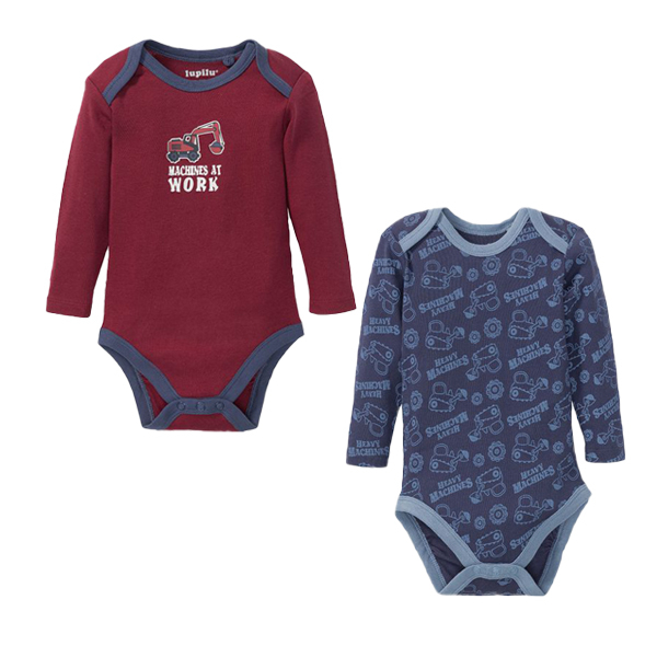 بادی آستین بلند نوزادی لوپیلو مدل CA02 مجموعه دو عددی