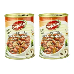 کنسرو لوبیا چیتی با قارچ ماهوند - 350 گرم مجموعه دو عددی