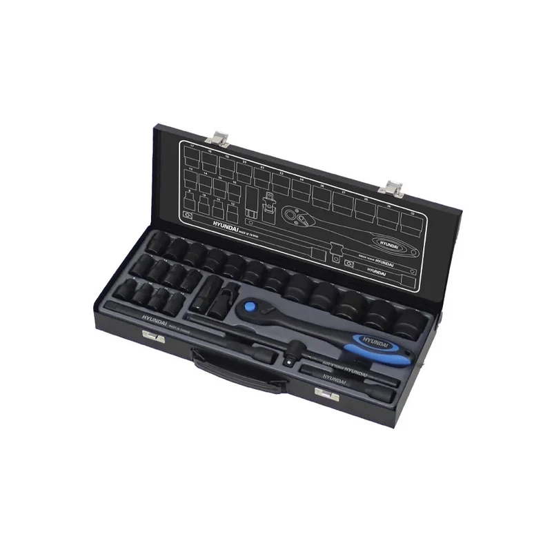 جعبه بکس فشار قوی هیوندای مدل  HT-9126 مجموعه 26 عددی