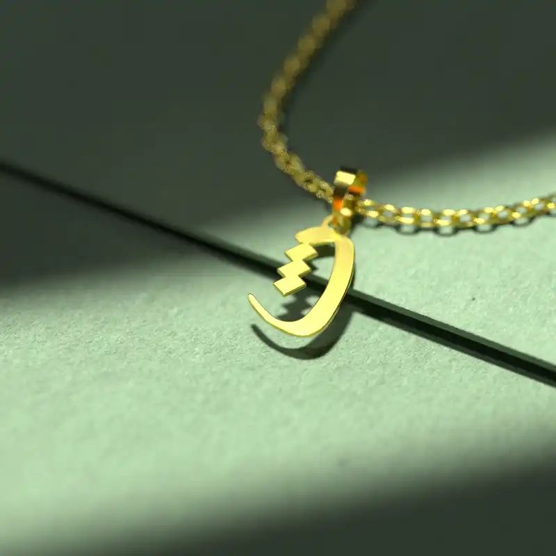 گردنبند طلا 18 عیار زنانه مدوپد مدل حرف ث کد I3-1-1869