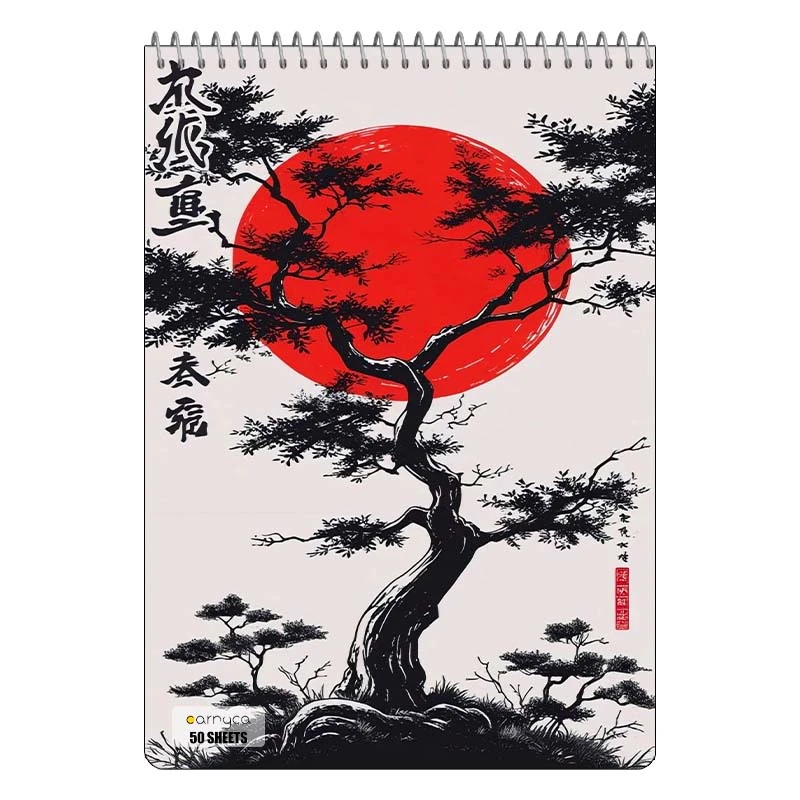 دفتر نقاشی 50 برگ سیمی کارنیکا طرح پوستر ژاپنی Japan poster کد 62402