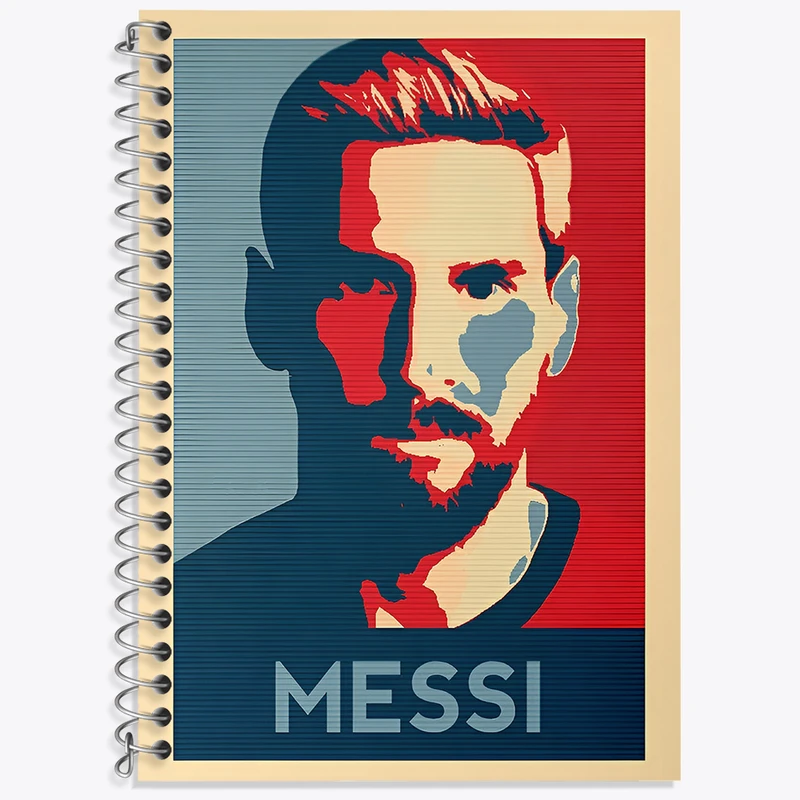 دفتر زبان 50 برگ خندالو مدل سه خط طرح لیونل مسی کد N2833