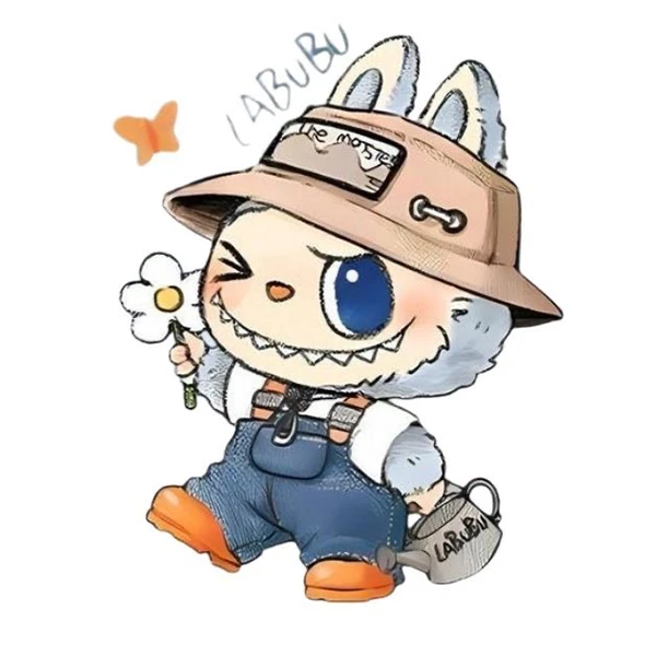 استیکر پارچه و لباس پاد آفرین طرح لبوبو کد 22