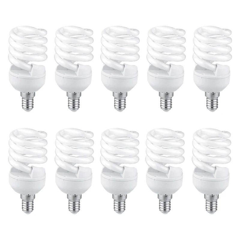 لامپ کم مصرف 11 وات لامپ نور مدل HGR پایه E14 بسته 10 عددی