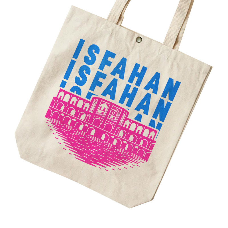 ساک خرید ترمه طراحان ایده مدل نماد پل خواجو اصفهان کد map0053 - L