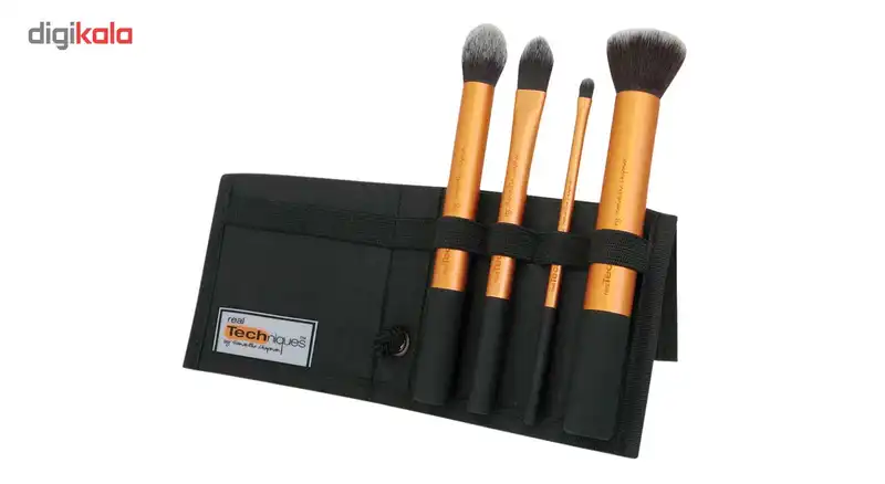 ست برس آرایشی ریل تکنیک کد 70522 مجموعه 4 عددی به همراه کیف