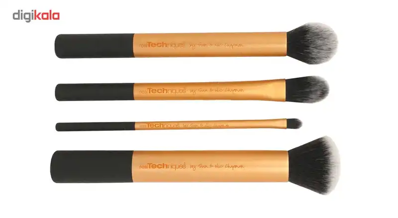 ست برس آرایشی ریل تکنیک کد 70522 مجموعه 4 عددی به همراه کیف