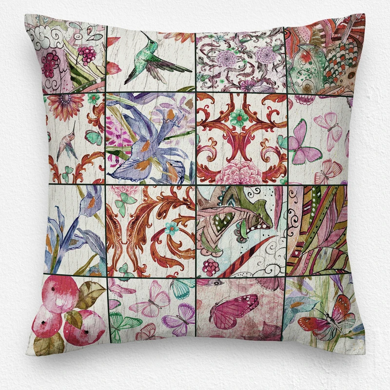 کاور کوسن مدل چهارخانه کد 9943