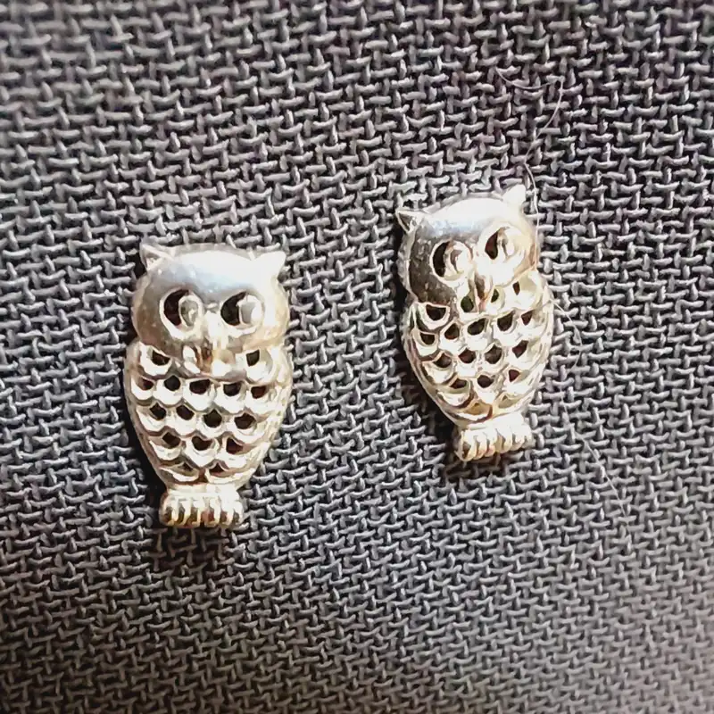 گوشواره نقره زنانه مدل جغد