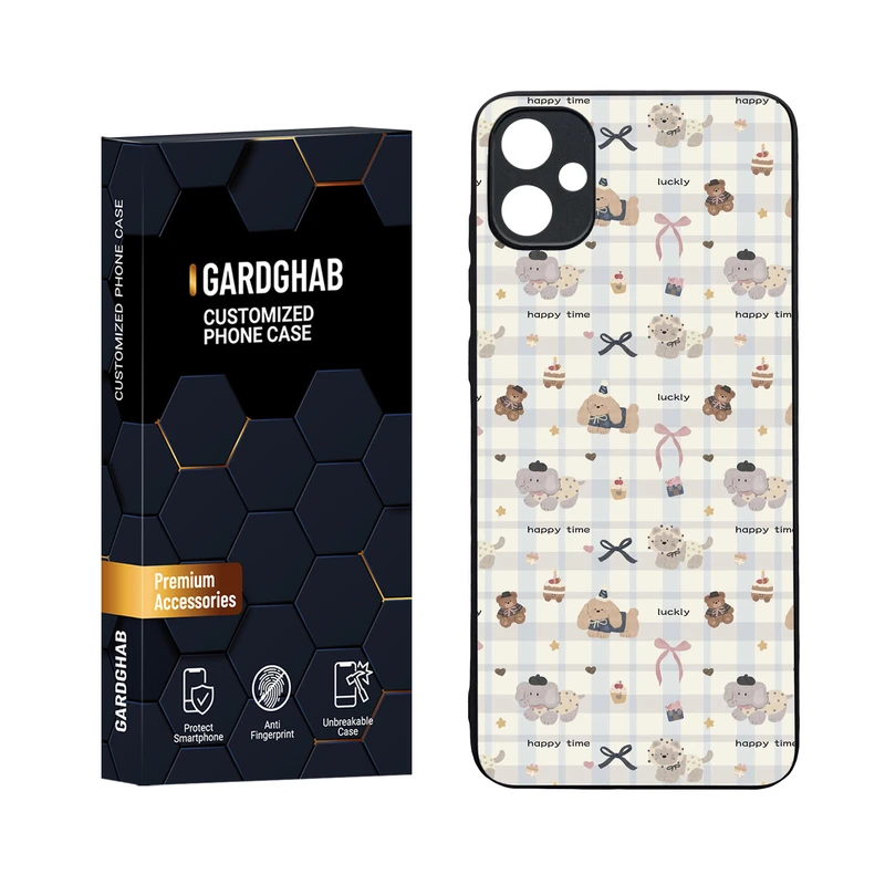 کاور گارد قاب مدل دورژله ای پشت گلس فانتزی مناسب برای گوشی موبایل سامسونگ Galaxy A05