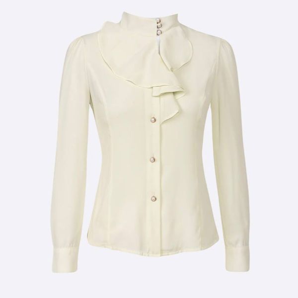 شومیز آستین بلند یقه ایستاده زنانه مدل V-330