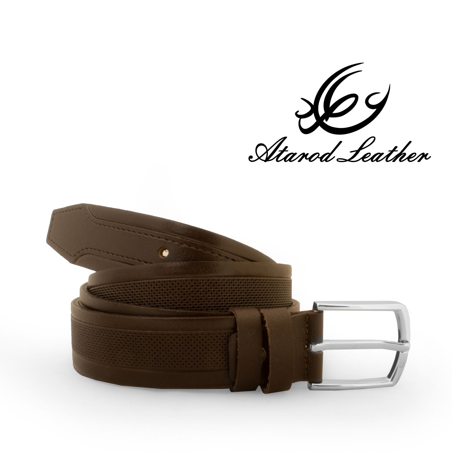 کمربند مردانه چرم عطارد مدل چرم طبیعی گاومیش کد B58 -  - 6