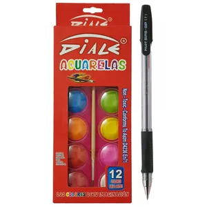 آبرنگ 12 رنگ دایل مدل 2812 به همراه یک عدد خودکار پایلوت
