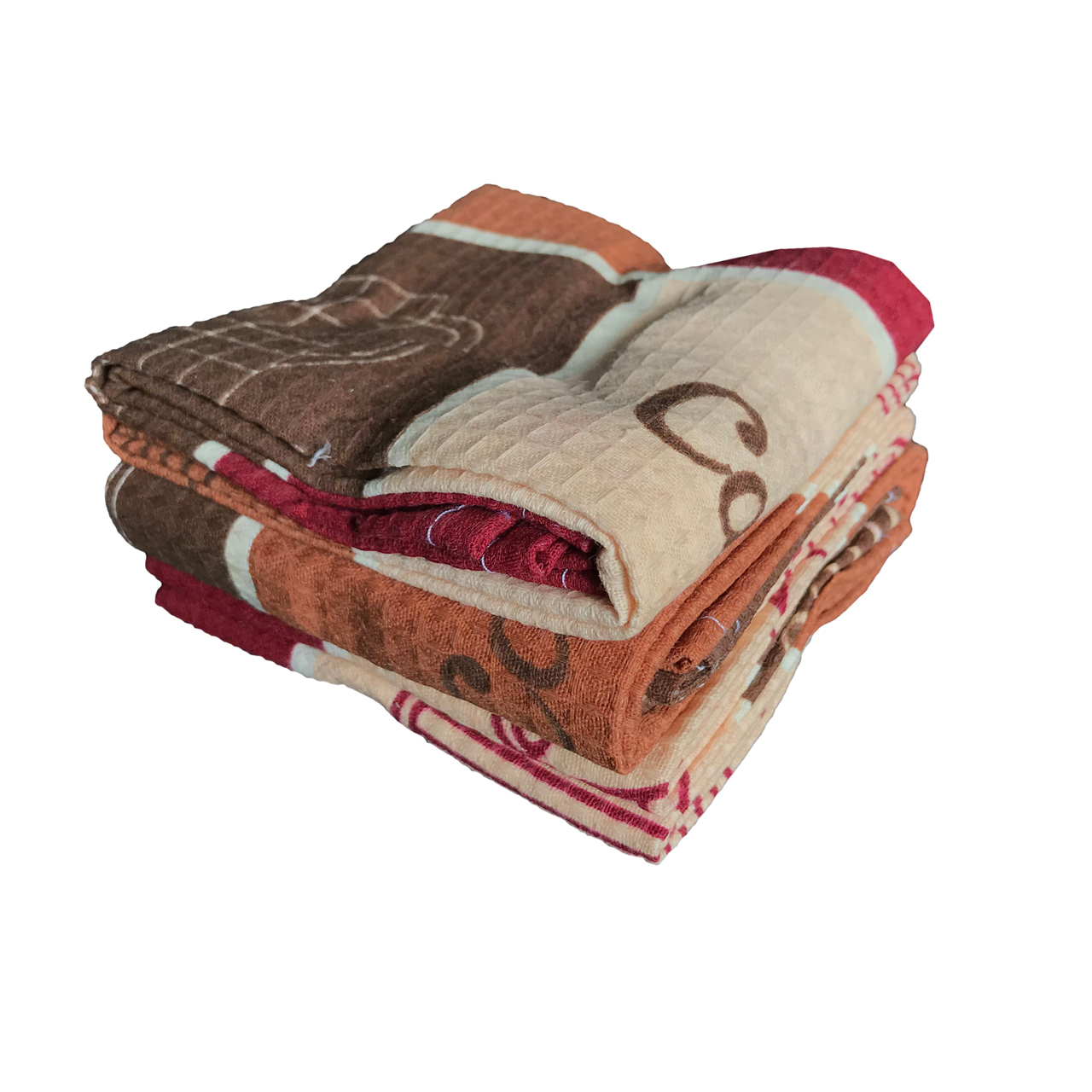 دستمال آشپزخانه طرح کافی بسته 3 عددی