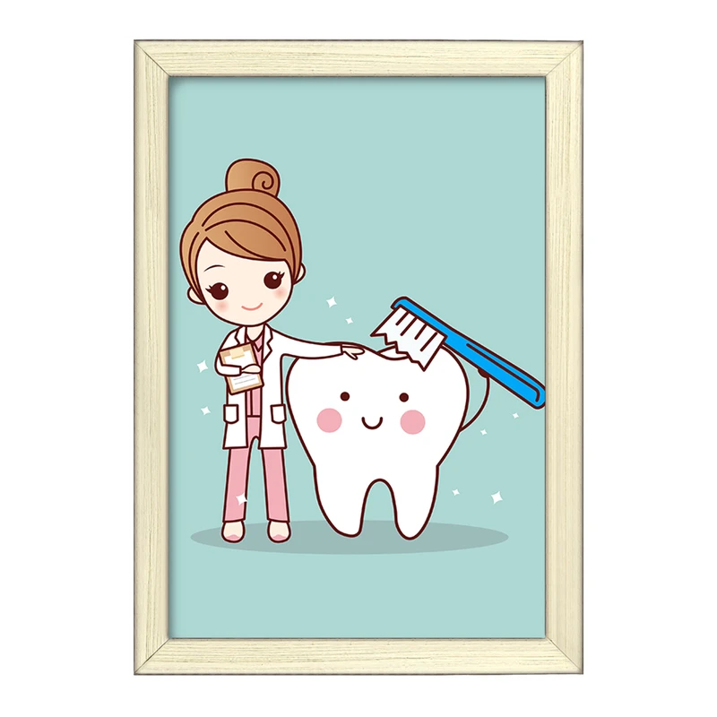 تابلو خندالو طرح دندان و دندان پزشکی کودکانه کد 36694