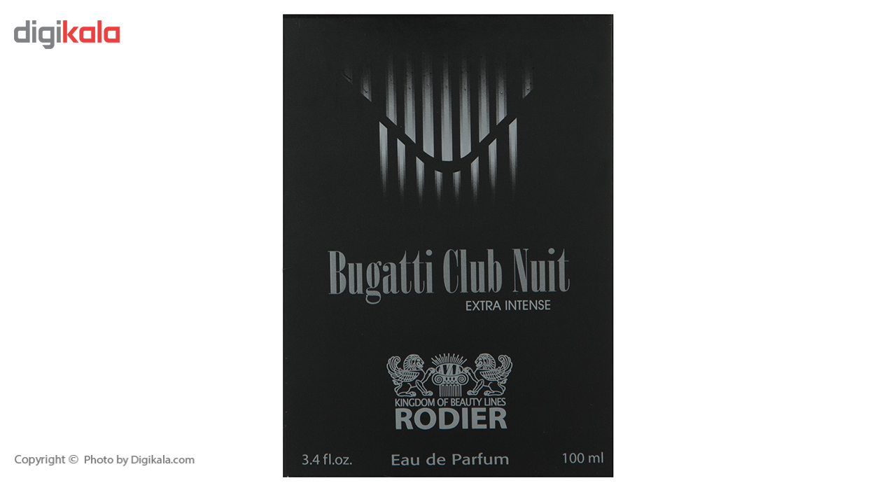 ادو پرفیوم مردانه رودیر مدل Bugatti Club Nuit حجم 100 میلی لیتر