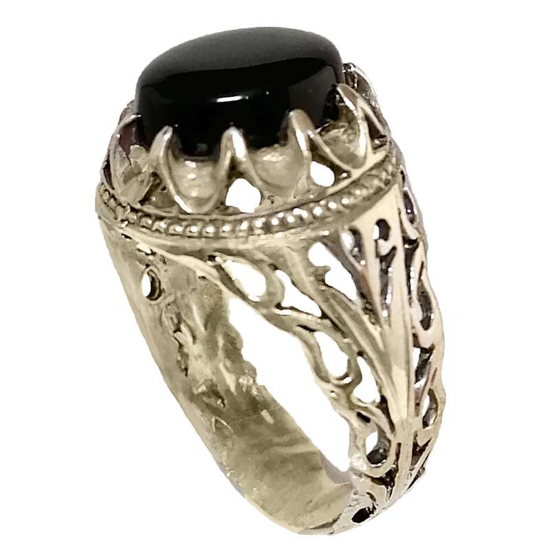 انگشتر نقره مردانه مدل عقیق کد MA4017