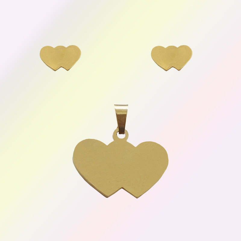 نیم ست دخترانه طرح دو قلب کد 150295