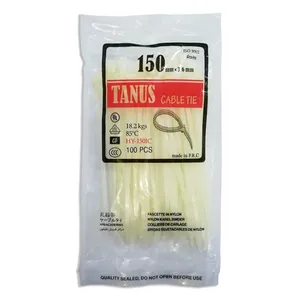 بست کمربندی تانوس مدل HY-150IC سایز 150x3.6 بسته 100 عددی