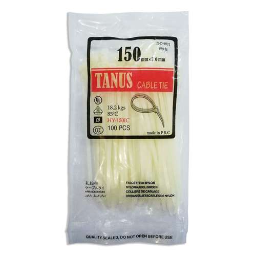 بست کمربندی تانوس مدل HY-150IC سایز 150x3.6 بسته 100 عددی