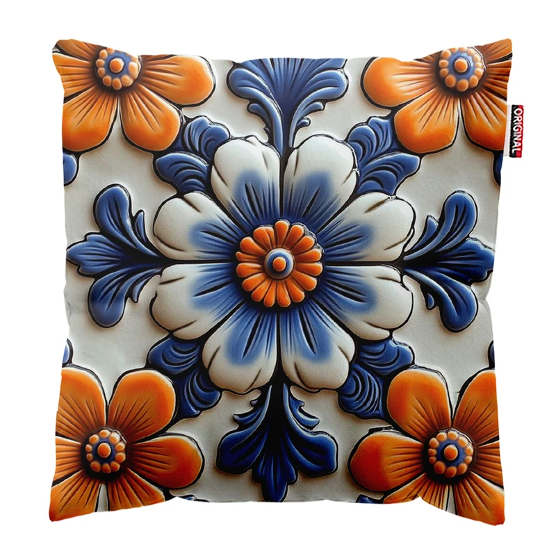 کوسن پاد آفرین مدل سنتی گل کد k22 سایز 30×30 سانتی‌متر