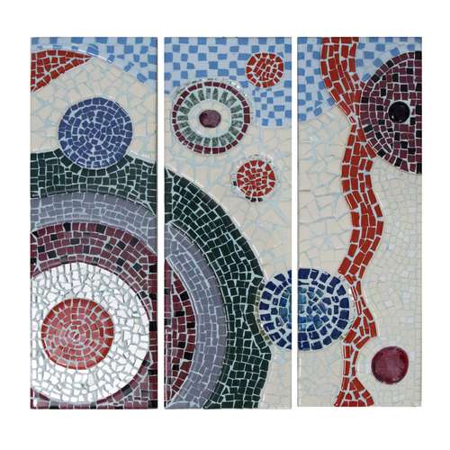 تابلو کاشی کاری مدل انتزاعی مجموعه 3 عددی