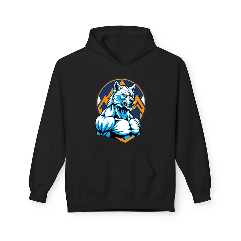 هودی مردانه پاد آفرین مدل گرگ کد 223