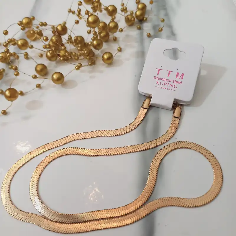 زنجیر زنانه ژوپینگ مدل هرینگبون کد AAB-187