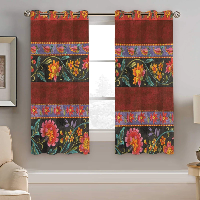 پرده نیروانا طرح سنتی مدل مخمل کد 4946 سایز 140×200 سانتی متر