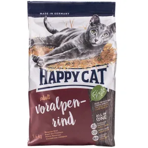 غذای خشک گربه بالغ هپی کت مدل HAPPY CAT VO وزن 1400 گرم