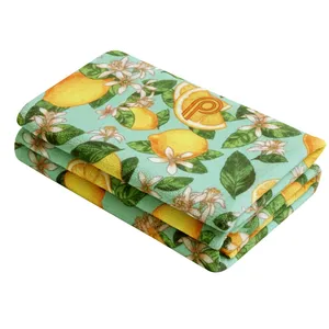 حوله دست و  صورت ماییلدا طرح لیمو ترش کد 5538 سایز 35x75 سانتی متر